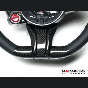 Alfa Romeo Giulia Steering Wheel Trim - Carbon Fiber - Lower Spoke Trim - QV Model - 2020+ models